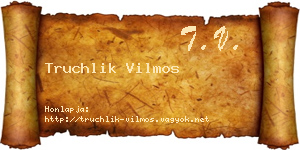 Truchlik Vilmos névjegykártya
